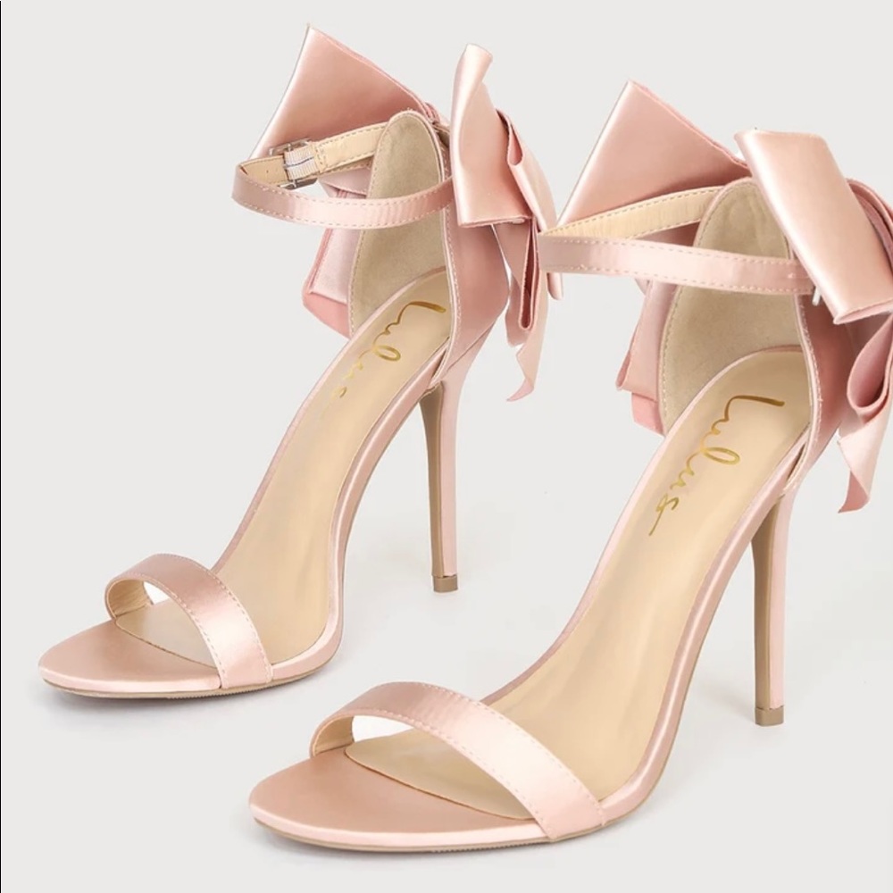 Lulus satin bow heels
